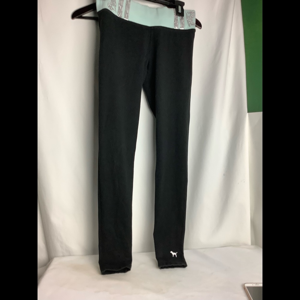 Pink Yoga Pants With Some Glitz On Front & Pink